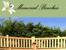 Tablet Screenshot of memorialbenches.org